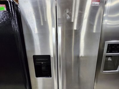 LOW PRICE GUARANTEED! AMANA STAINLESS STEEL SIDE BY SIDE FRIDGE