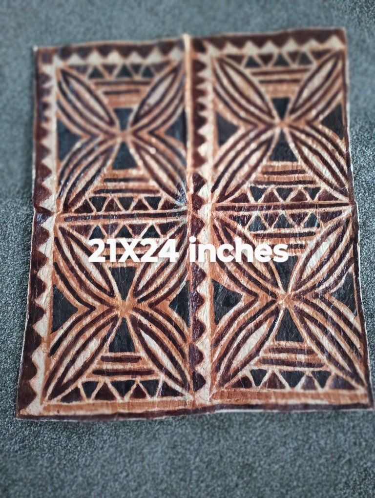 antique Samoan hand painted