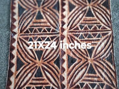 antique Samoan hand painted