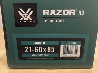 NIB Vortex Razor 27-60x85 Angled Spotting Scope
