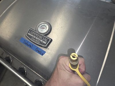 Char-Broil Commercial Series Natural Gas Grill - Stainless Steel 4-Burner BBQ with Side Burner