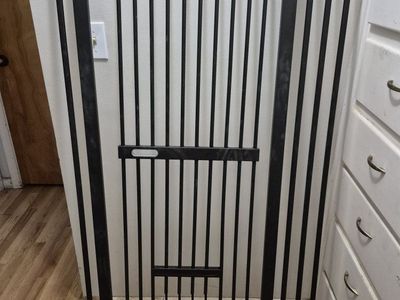Black Metal Safety Gate for Kids or Pets