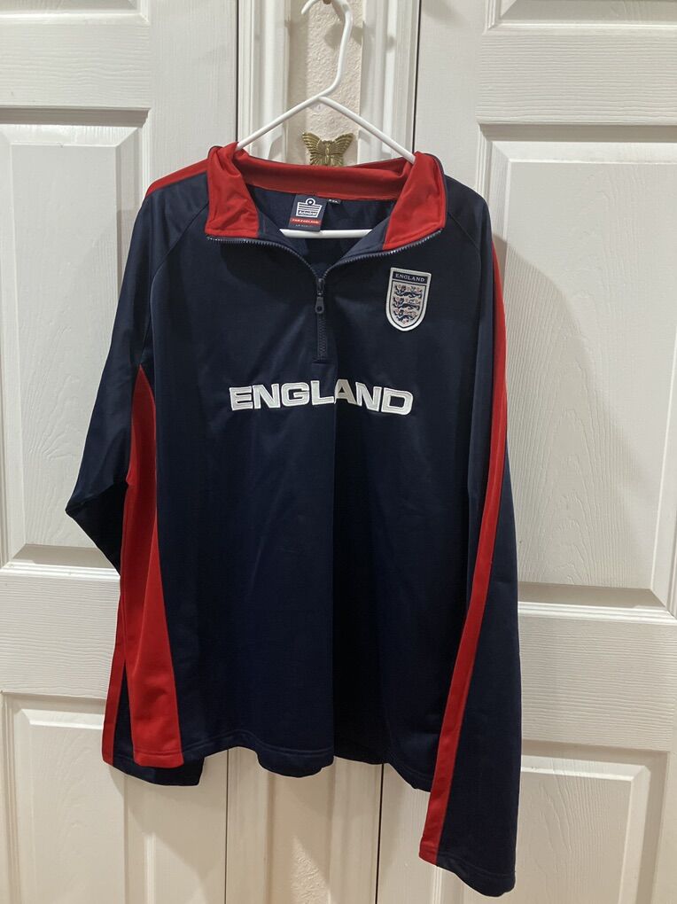 Vintage Blue& Red England FootbalTraining Jacket