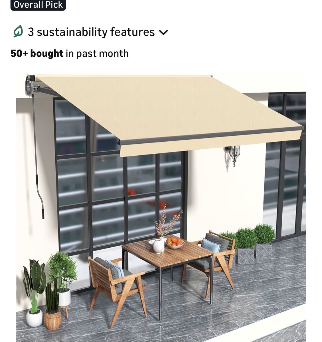 New 10x8 retractable awning manual