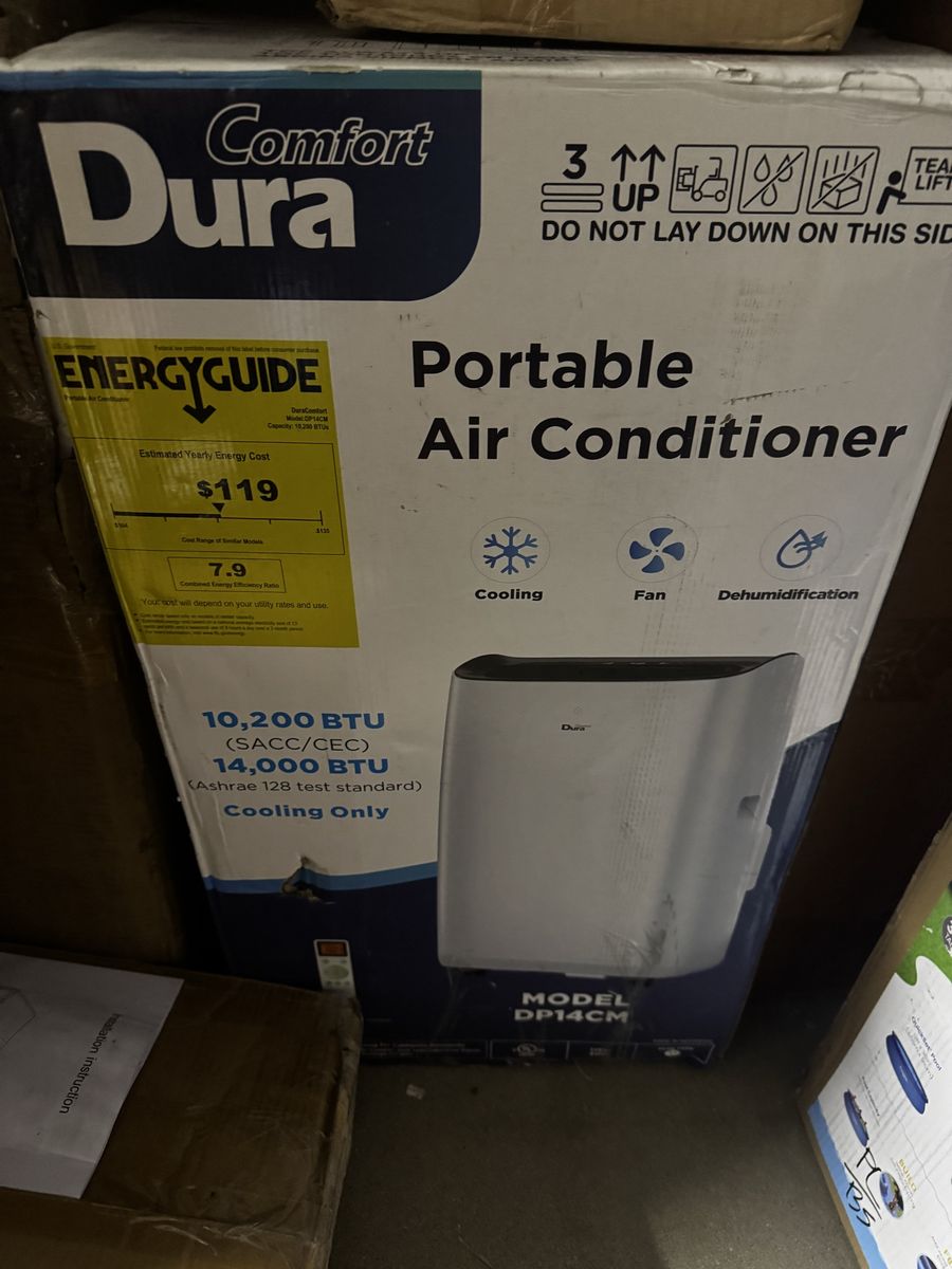 DuraComfort DP14CM Portable Air Conditioners Unit 14000 BTU(ASHRAE) White