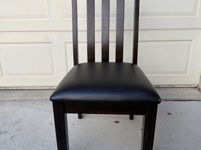 Dining chair wood and faux leather $195 OBO