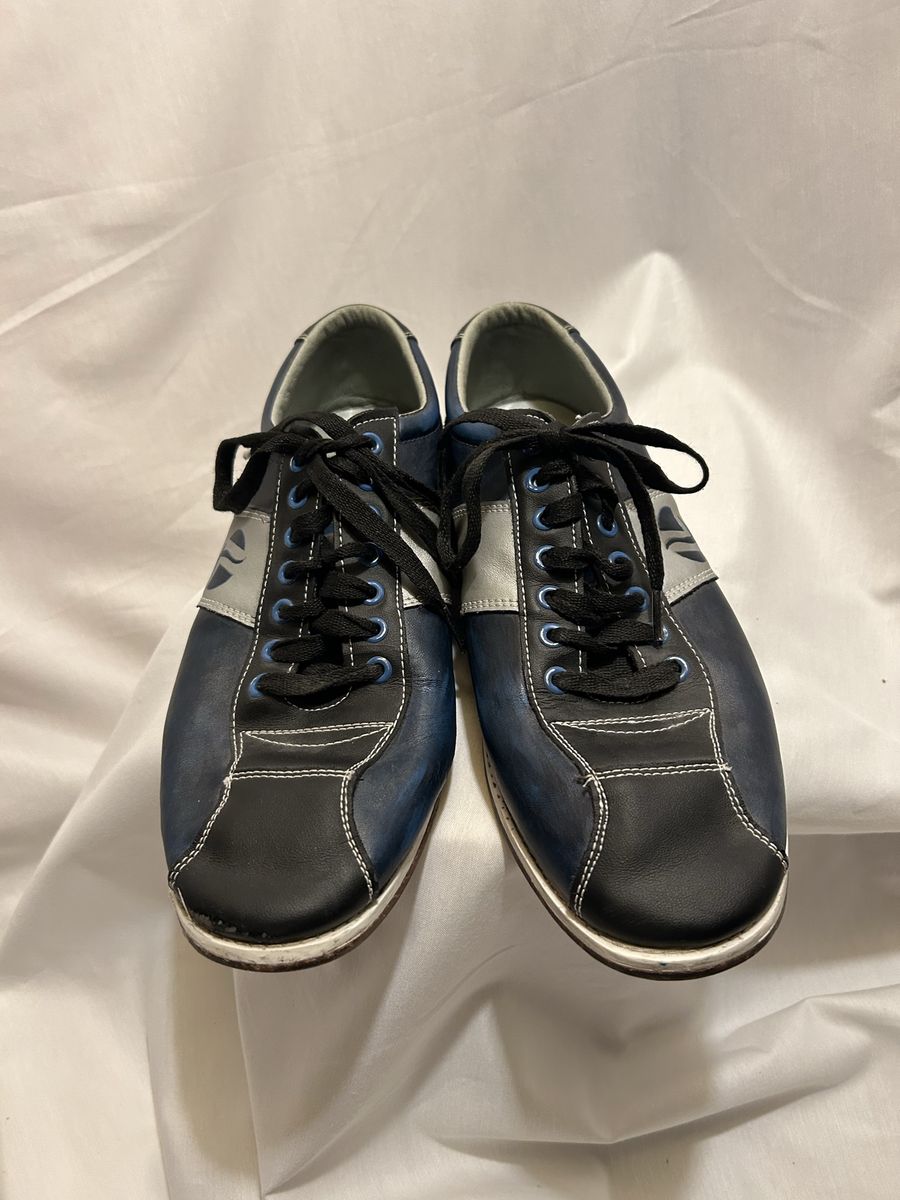 Linds Blue and Black Leather Bowling Shoes Men's Size 12