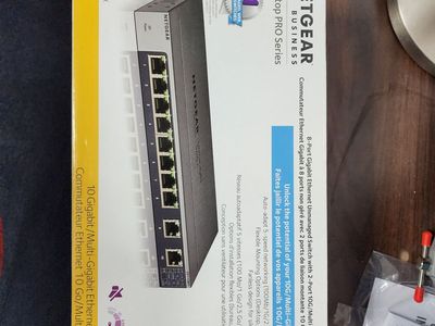 NETGEAR GS110MX 8-Port Gigabit Ethernet Unmanaged Switch with 2-Port 10G/Multi-Gig Uplinks