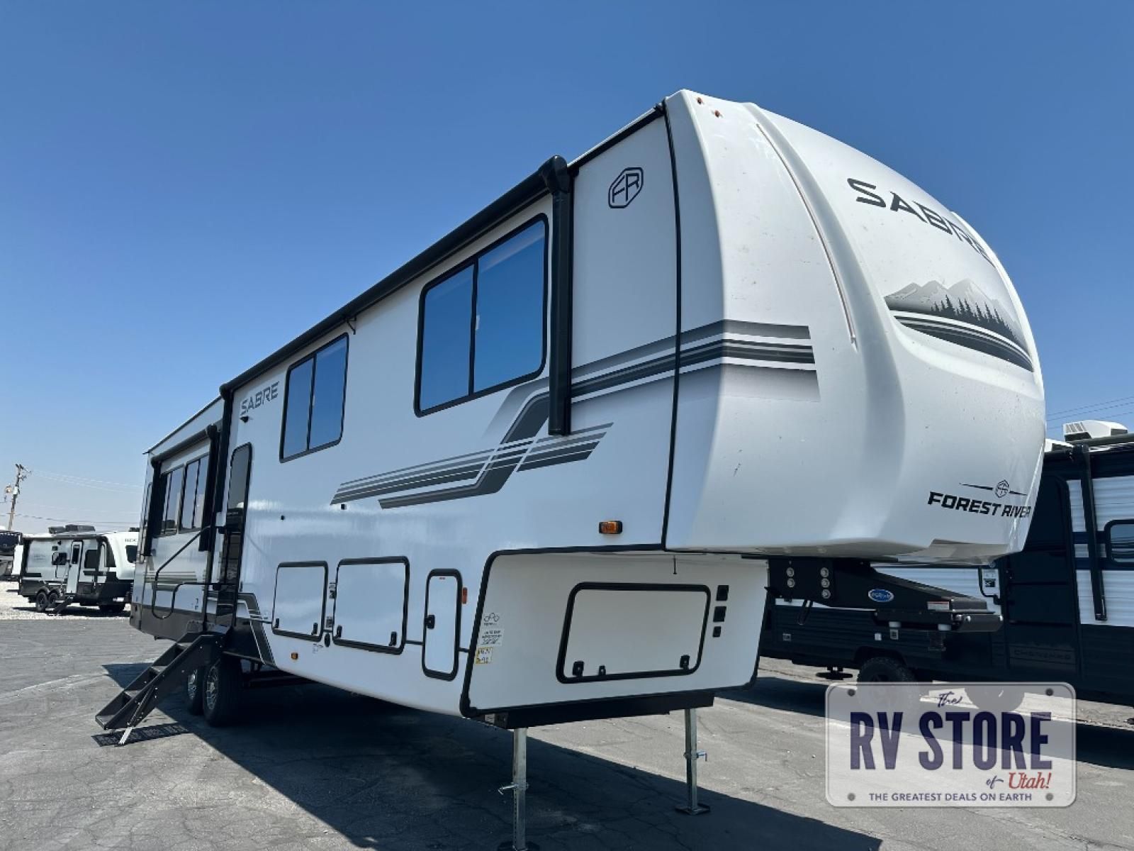 2027 Forest River RV Sabre 36FLX Fifth Wheel Bunkhouse|Front Bedroom|Kitchen Island|Loft|Outdoor Kitchen|Rear Living Area