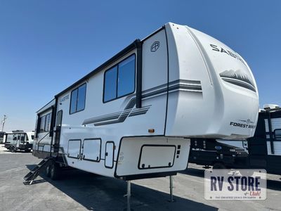 2027 Forest River RV Sabre 36FLX Fifth Wheel Bunkhouse|Front Bedroom|Kitchen Island|Loft|Outdoor Kitchen|Rear Living Area