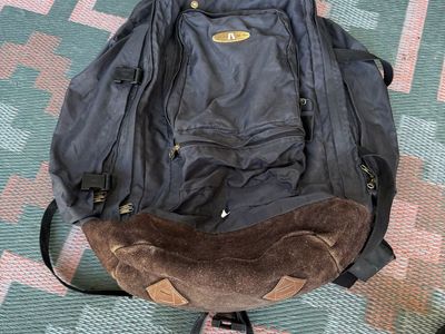 Vintage! Academy Broadway Leather Bottom Backpack Rucksack Hiking Backpacking