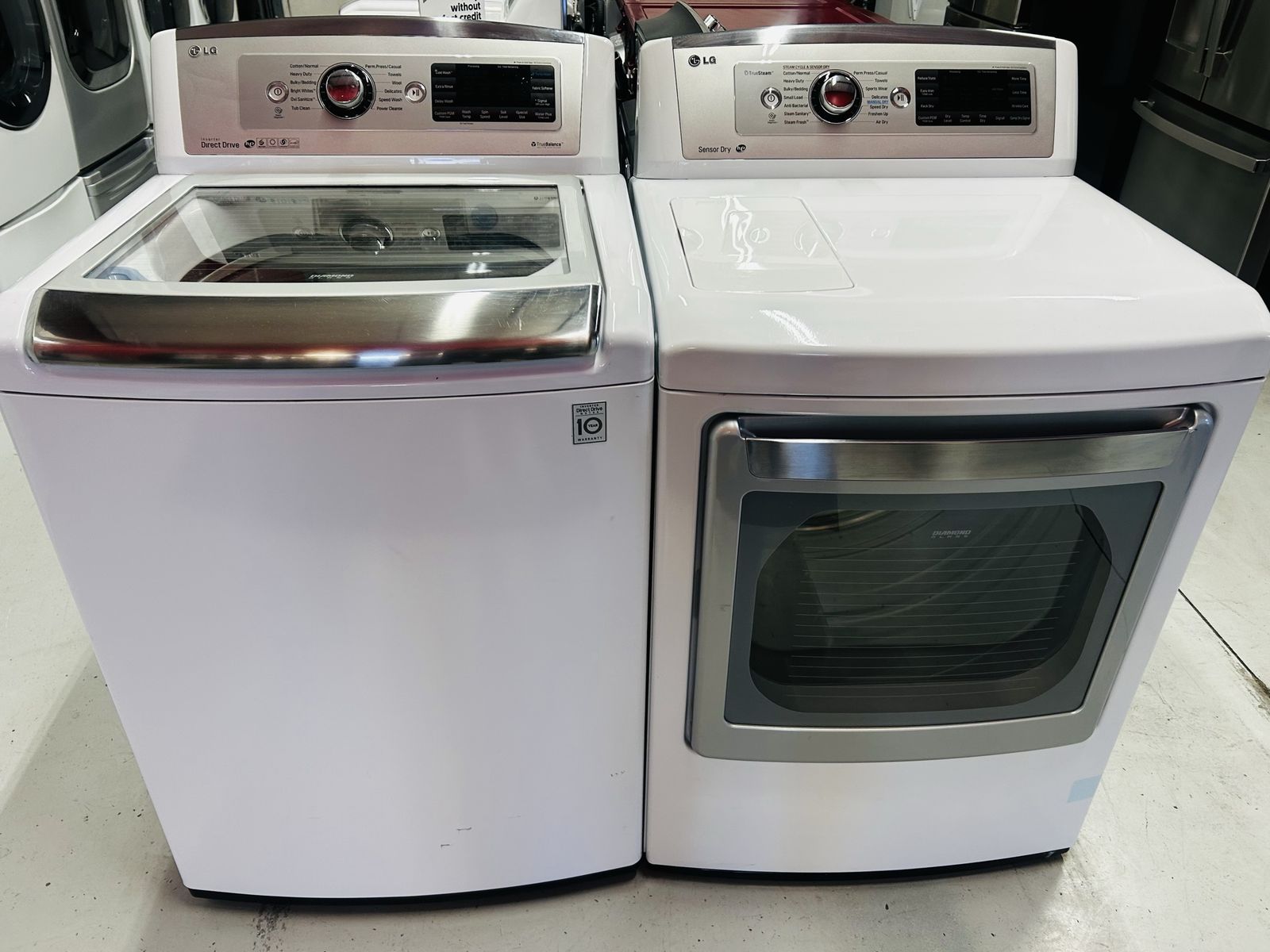 Lg Steam Electric Top Load Set