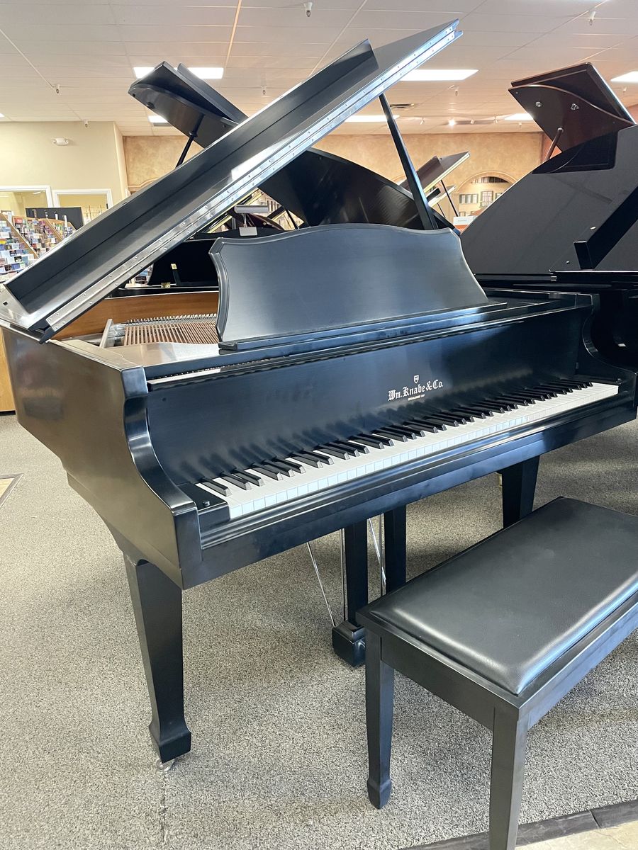 Wm. Knabe Satin Ebony Baby Grand Piano