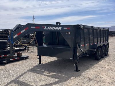 7x16 Lamar DT Gooseneck Dump Trailer - 36" Sides - 21K GVWR - Telescopic