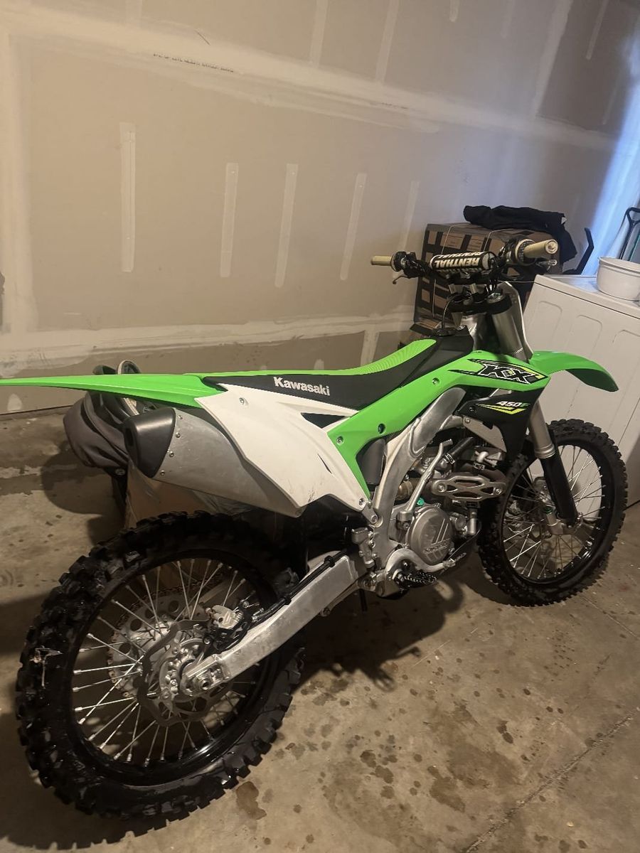 Kawasaki KX 450 Dirt Bike - Green & White Motocross Ready Off-Road Motorcycle