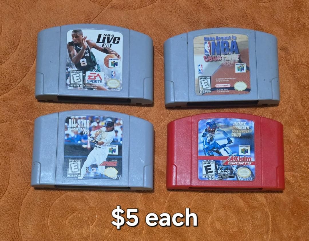 N64 games $5 each including Nba Live 99! Trades considered!