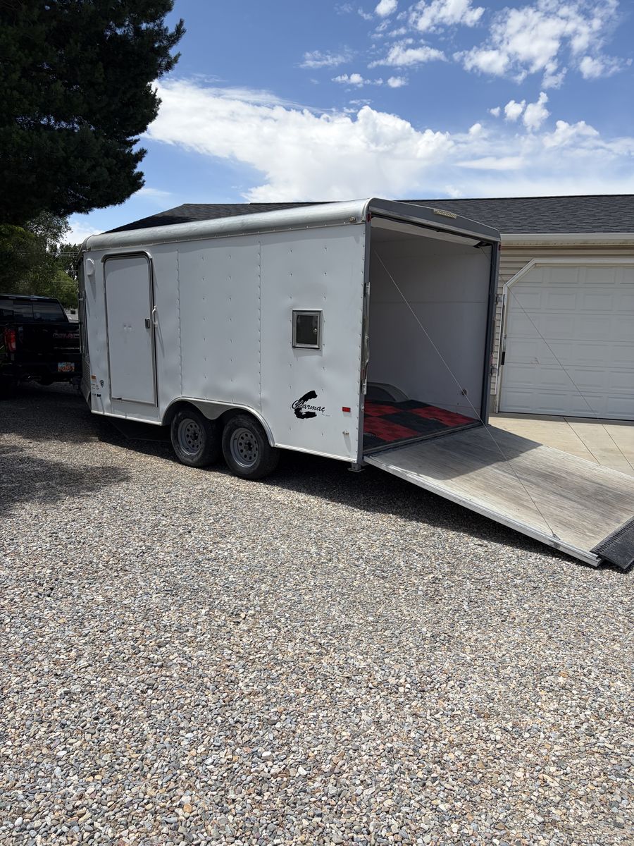 2 Place Charmac Enclosed Snowmobile Trailer