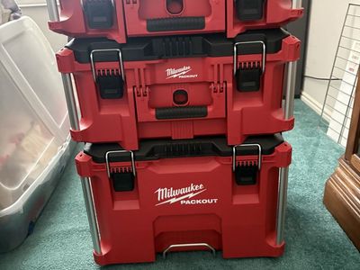 Milwaukee Packout 3-Piece Modular Storage System Tool Box Rolling Case Organizer