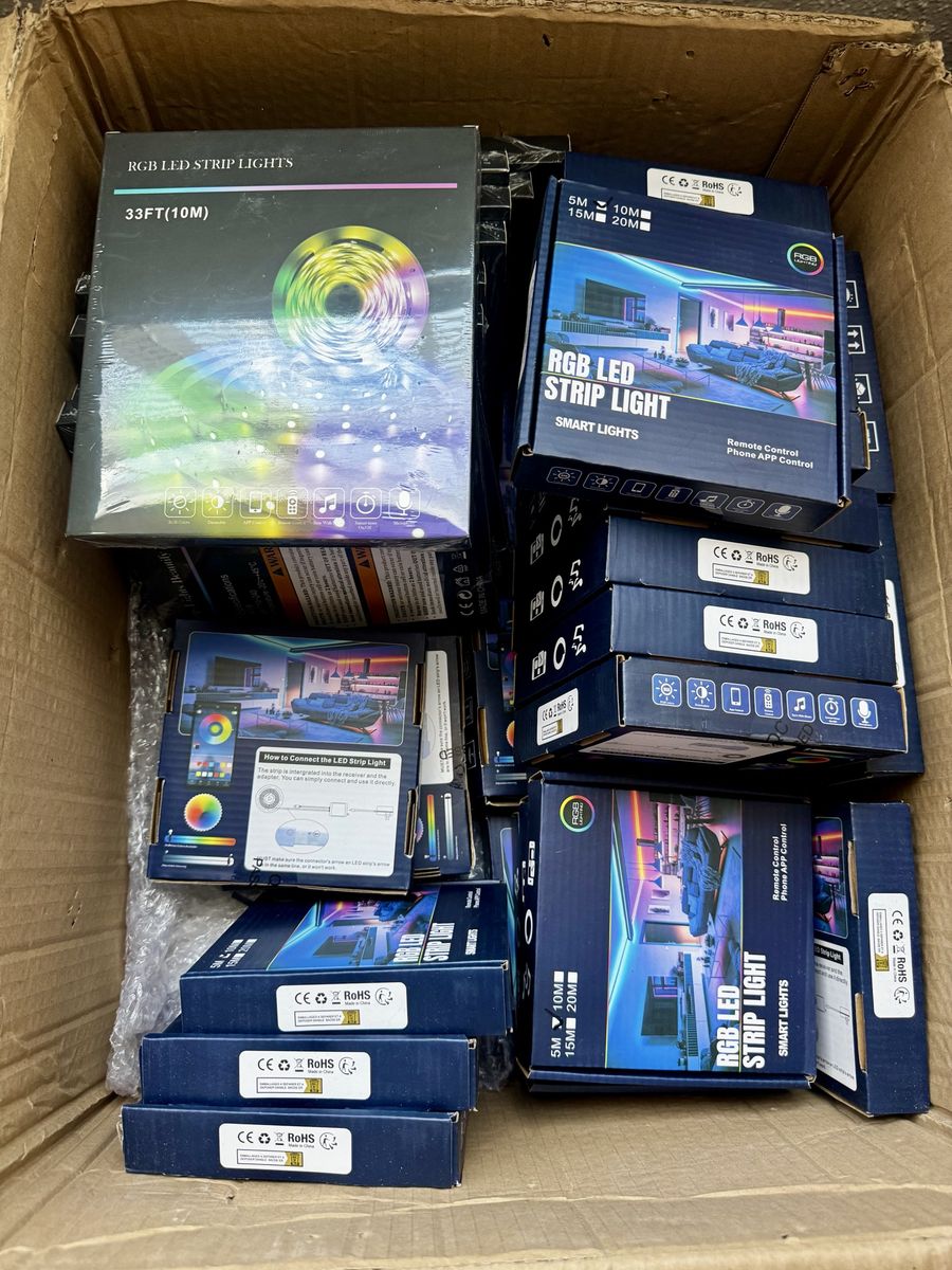 RGB LED Strip Lights - Smart Remote & App Control, 33ft (10m or 5m )- New in Box