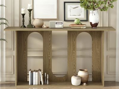 Modern Entryway oak Console Table — Brand New in Box