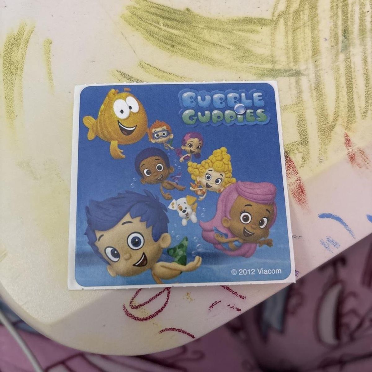 Bubble Guppies 2012 Viacom Square Sticker - Nick Jr. Collectible