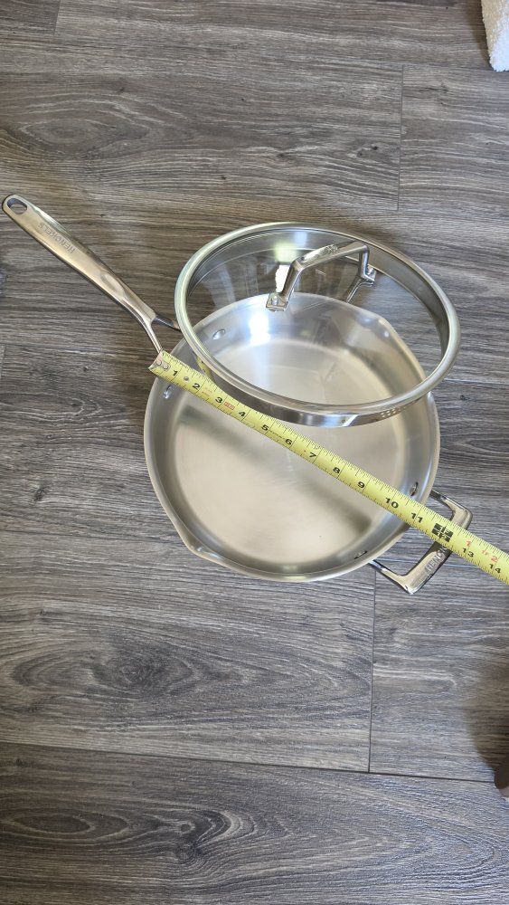 Henckels Stainless Steel Skillet Sauté Pan with Glass Lid (11 Inch Diameter)