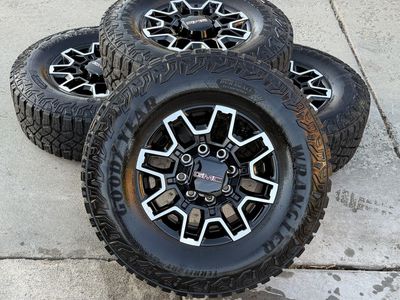 Brand new 2026 GMC AT4X 2500 HD wheels and tires