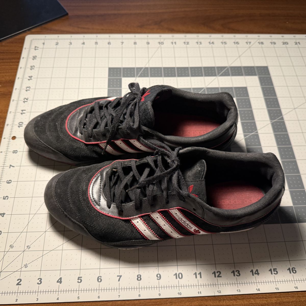 Adidas TEAM Goodyear Racing Driving Shoes - Men's Size 12 - Black with Red Accents