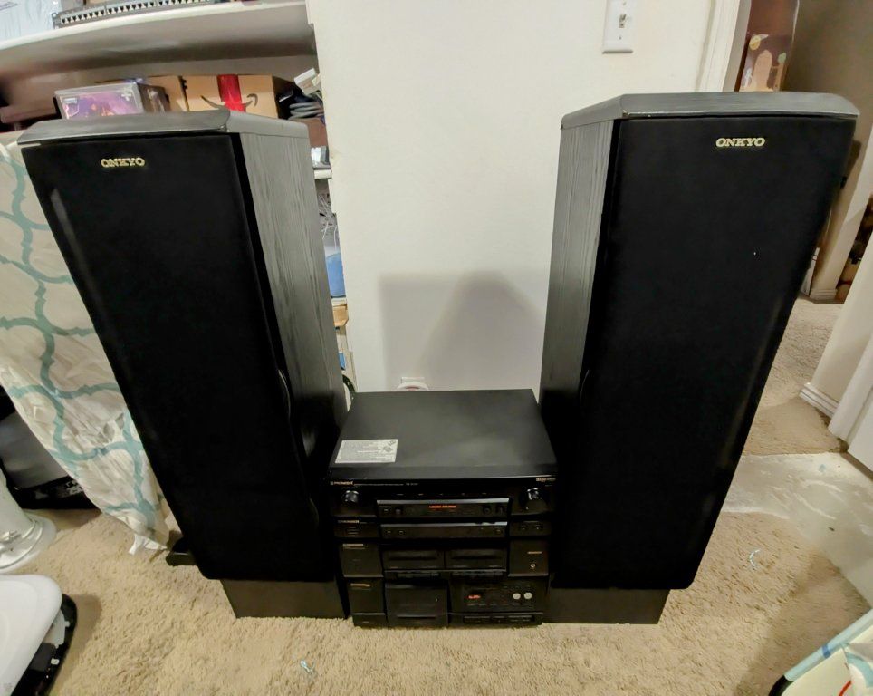 Onkyo SK-61 Floor Standing Speakers Pair – 125W 3-Way Bass Reflex 8Ω - Set of 2 Speakers ONLY