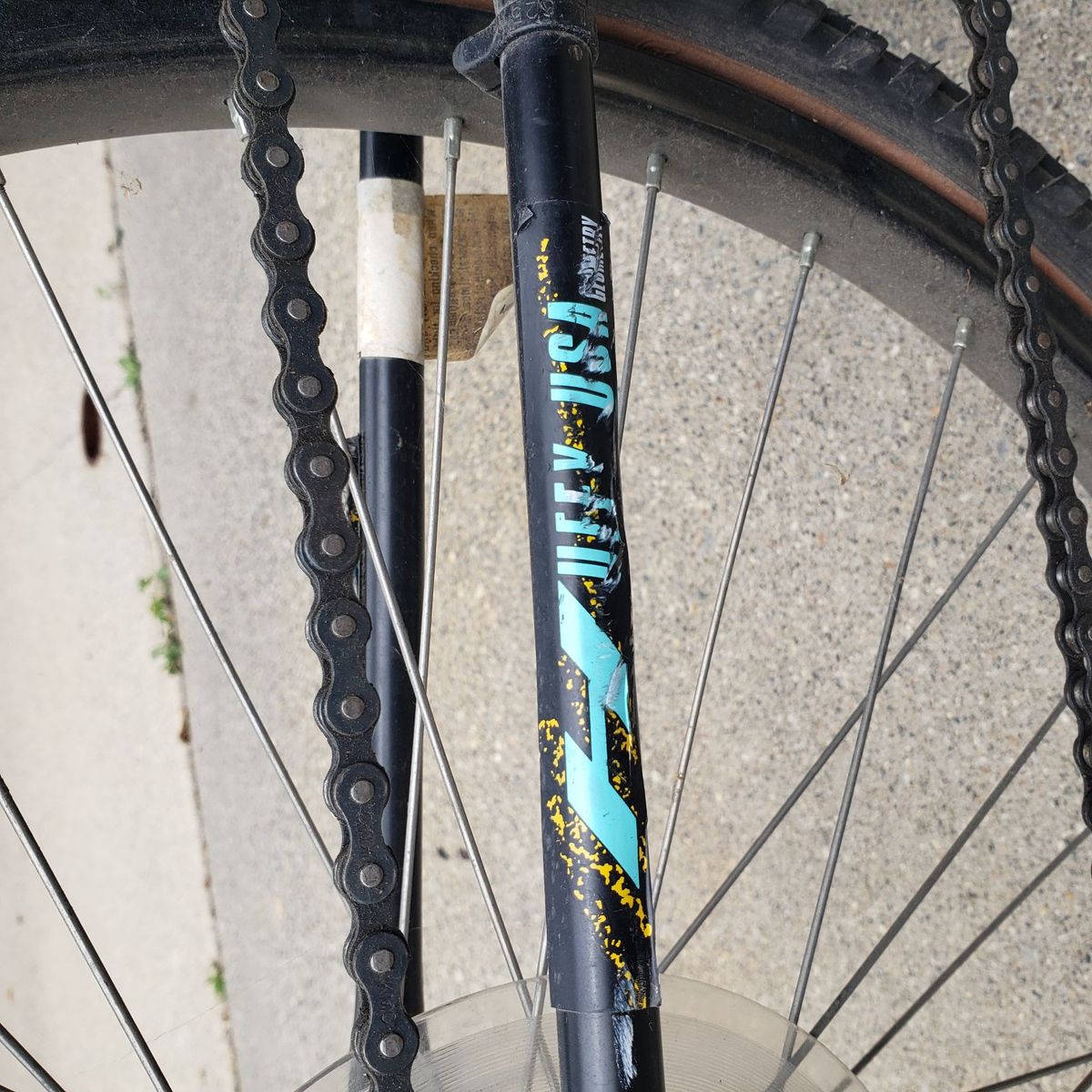 1990s Huffy Stalker 12 speed bike. A