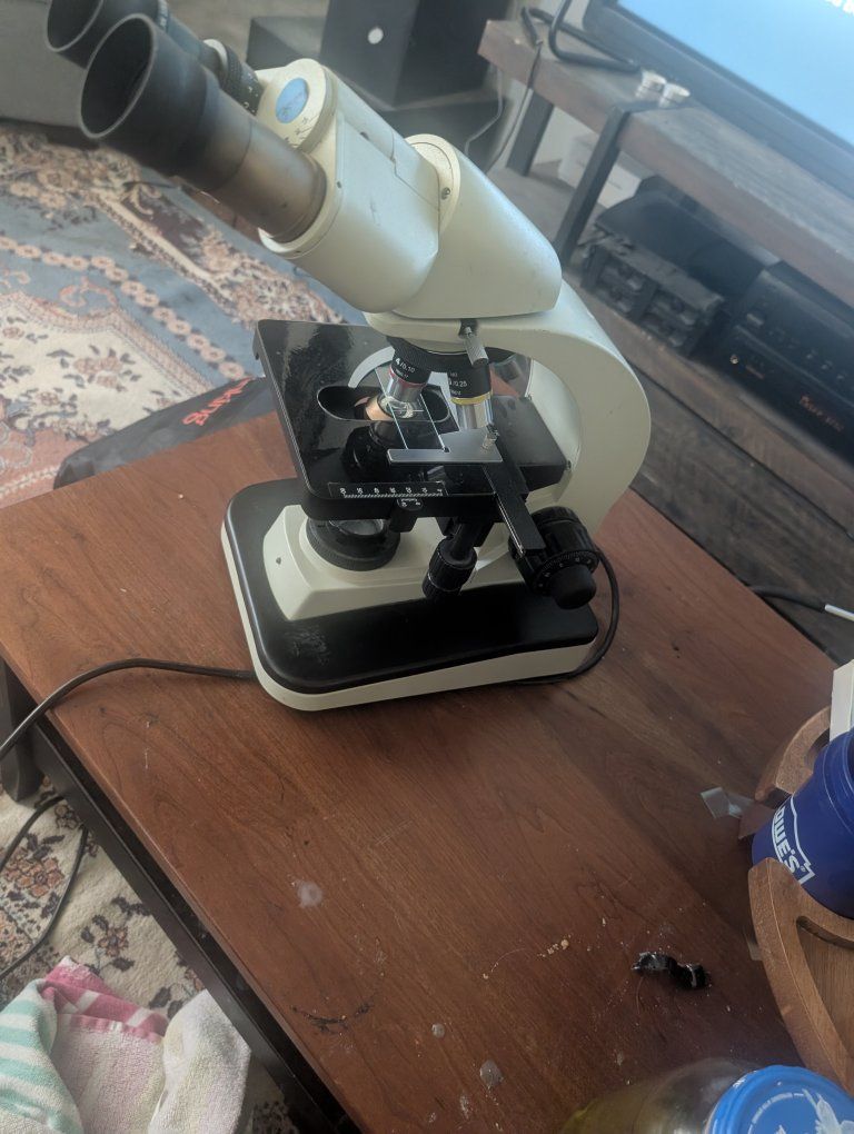 Vintage Binocular Compound Microscope - Fully Functional & Ready for Use
