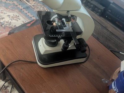 Vintage Binocular Compound Microscope - Fully Functional & Ready for Use