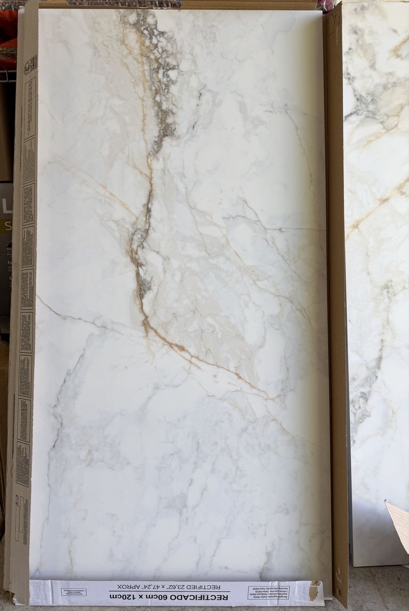 Large Marble Look Porcelain Tile 24x48 (10 Total)