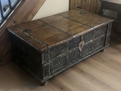 Solid Wood Decorative Chest with Storage