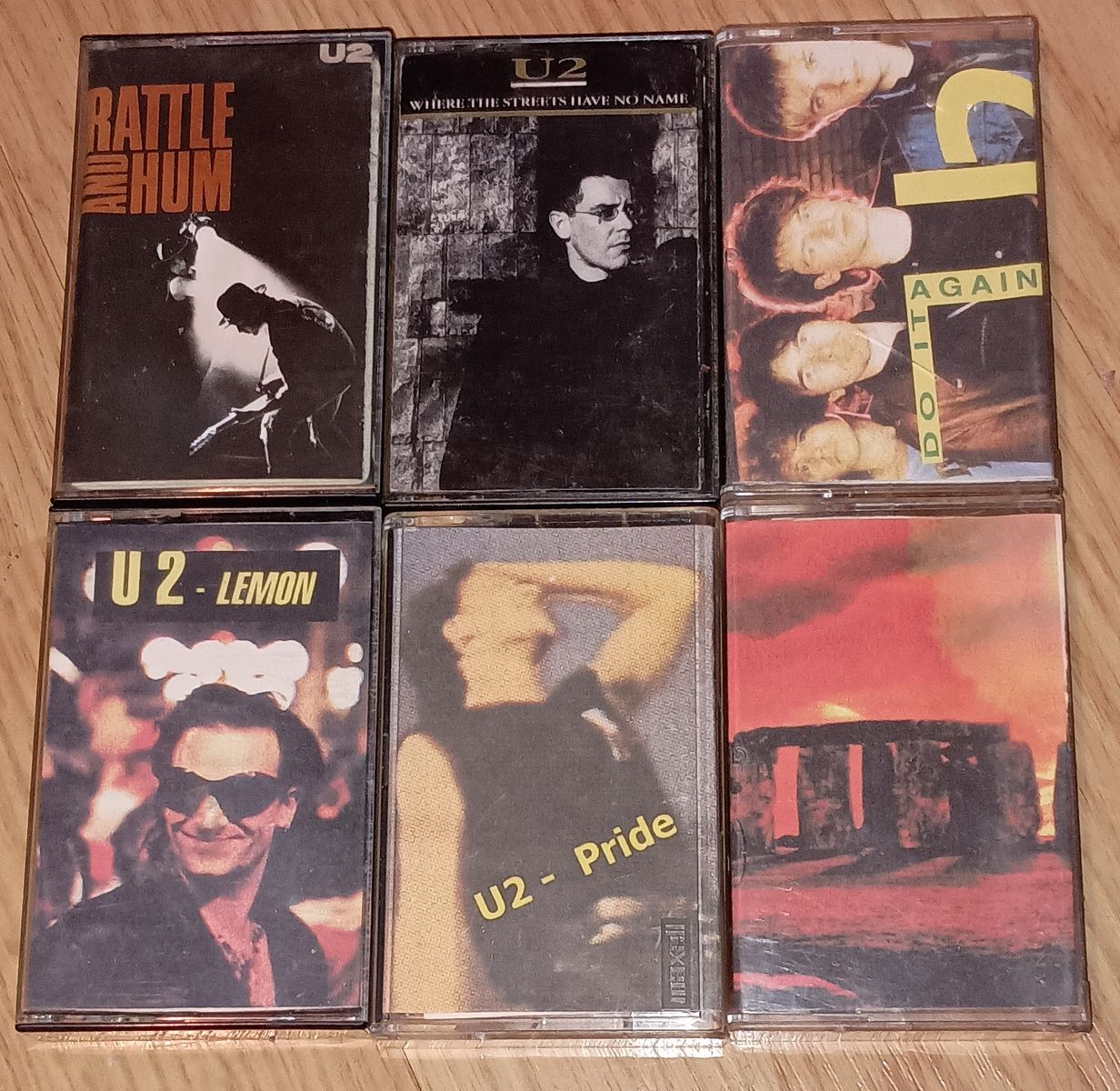 Lot of 6 U2 Cassette Tapes - Rattle and Hum, Rare tapes.