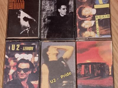 Lot of 6 U2 Cassette Tapes - Rattle and Hum, Rare tapes.