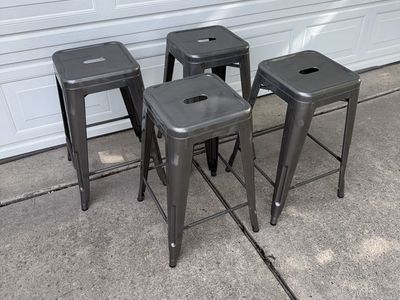 Kitchen Counter Metal Industrial Style Stools