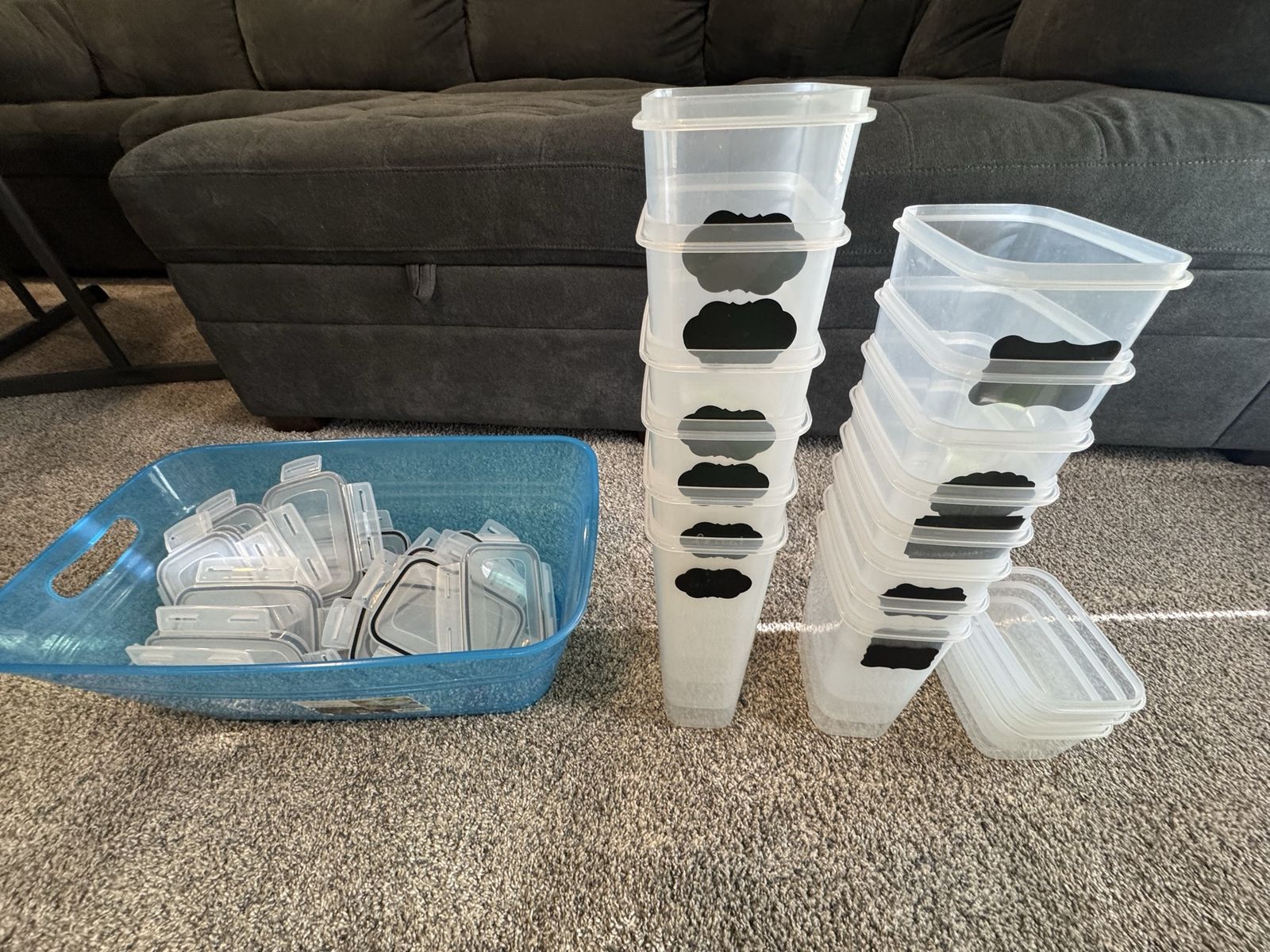 24-Piece Vtopmart Airtight Food Storage Container Set - 4 Sizes, Pantry Organization with Labels