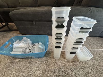 24-Piece Vtopmart Airtight Food Storage Container Set - 4 Sizes, Pantry Organization with Labels