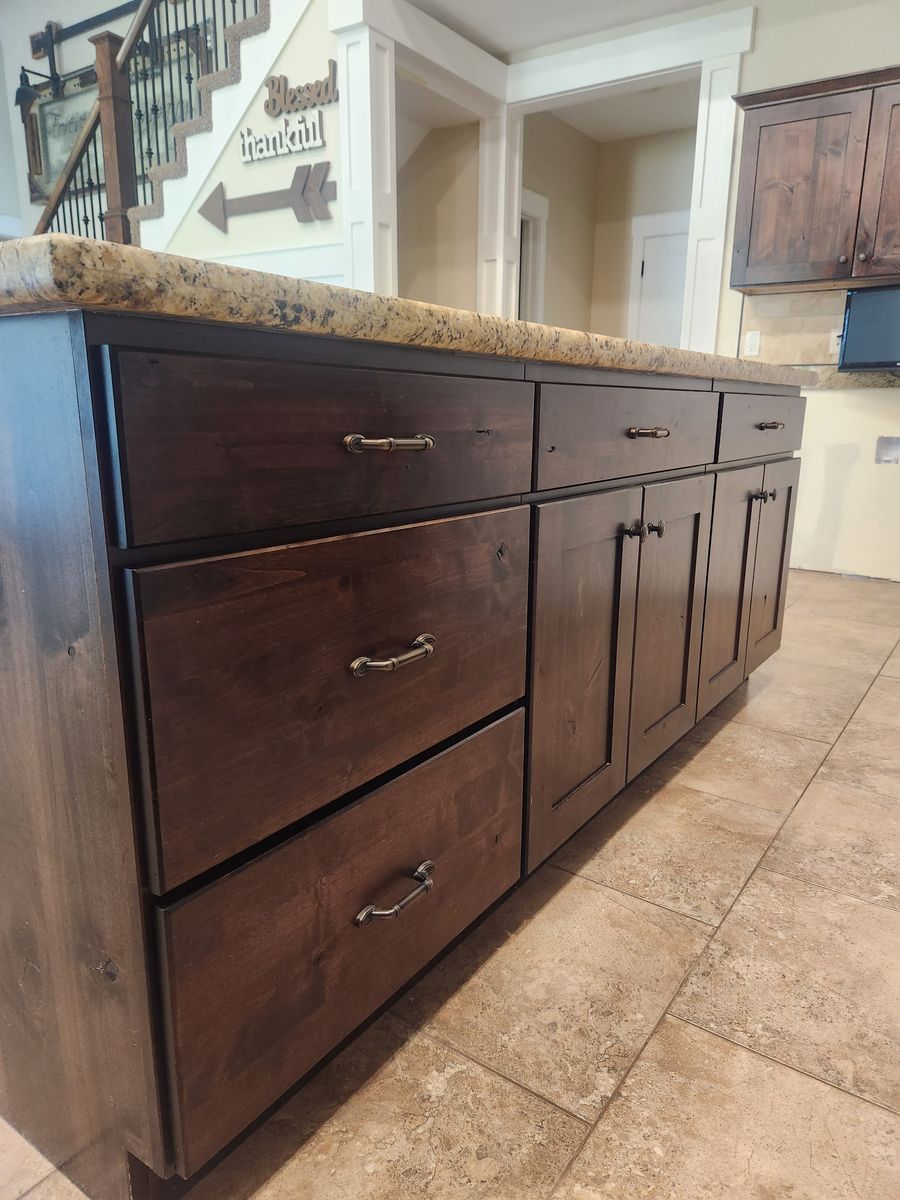 Used cabinets, granite counters, sinks and hardware