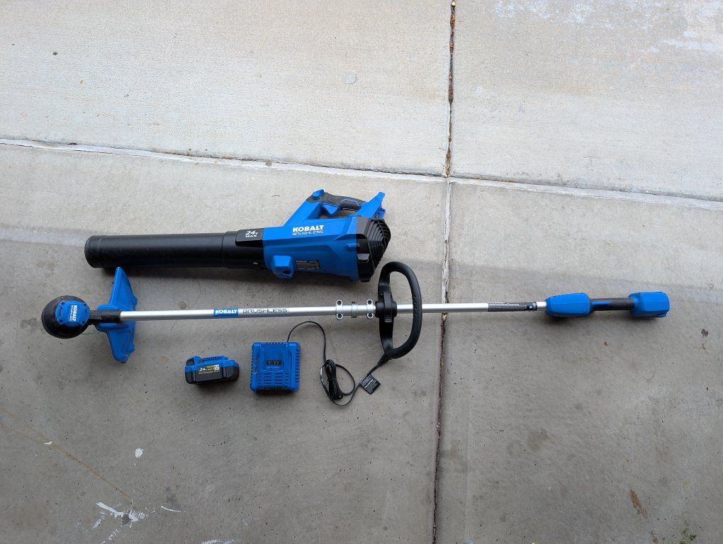 Kobalt 24V Brushless Blower & String Trimmer  with Battery & Charger