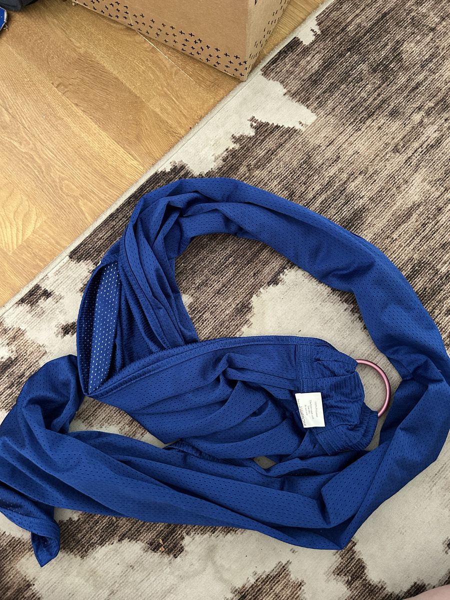 Cute Awakening Royal Blue Mesh Ring Sling Baby Carrier - Made in USA 100% Polyester