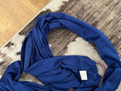 Cute Awakening Royal Blue Mesh Ring Sling Baby Carrier - Made in USA 100% Polyester