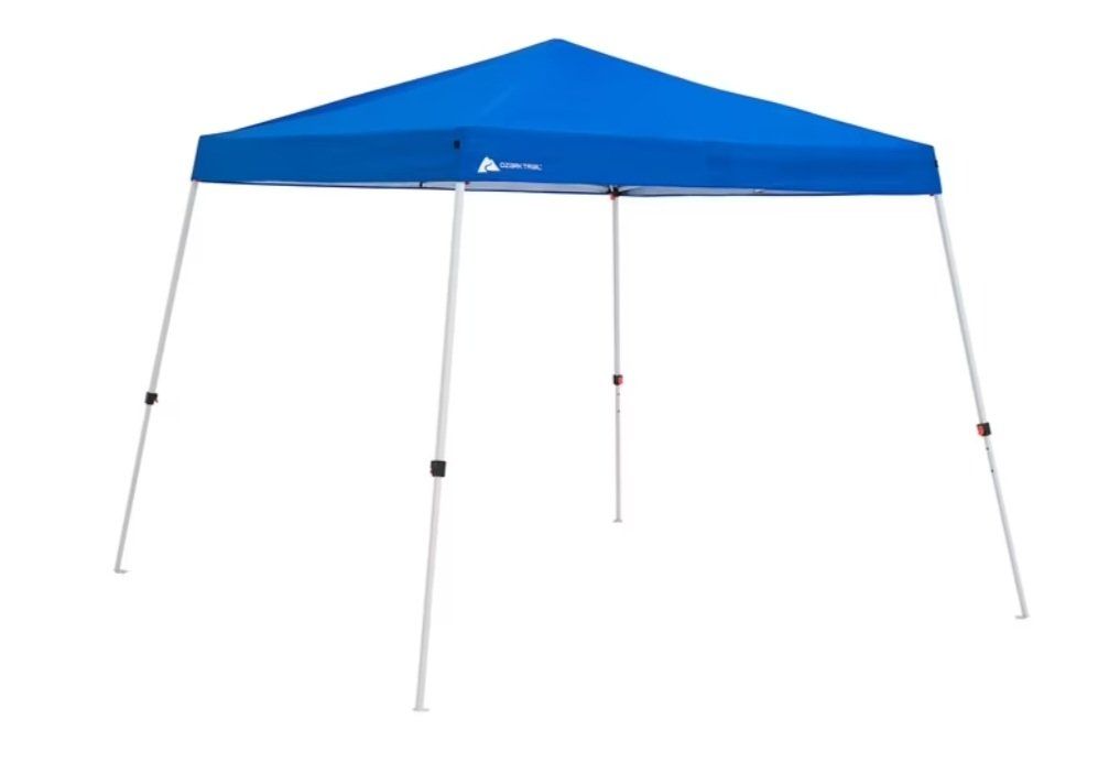 Ozark Trail 10' x 10' Instant Blue Slant Leg Pop-up Outdoor Canopy. Brand new.