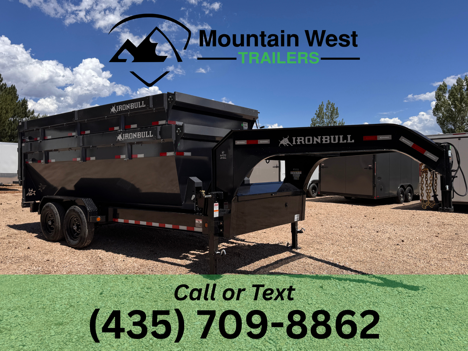 2027 Iron Bull 7X16-14K Gooseneck Roll-Off Trailer w/ 2 Bins BUNDLE