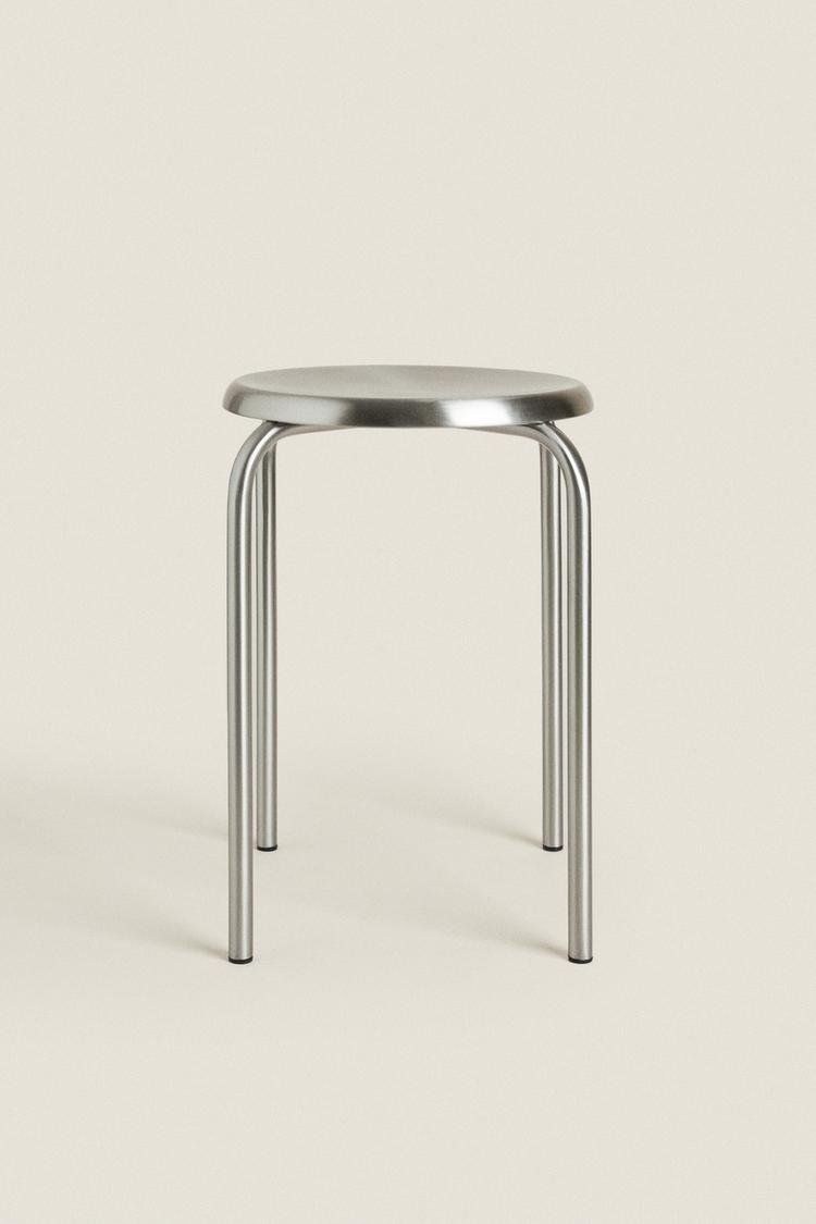 zarah home STAINLESS STEEL STOOL set of 2