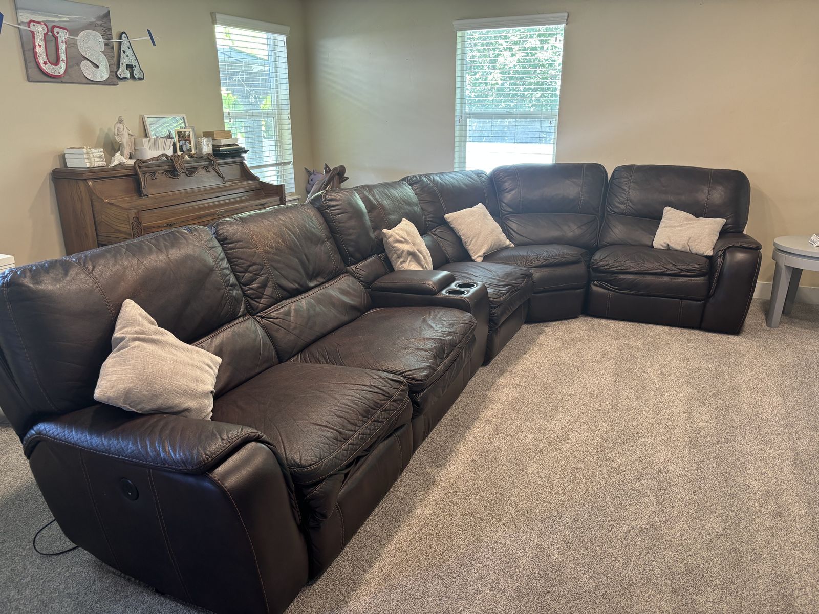 Faux Leather Sectional