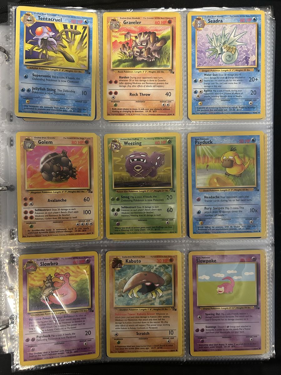 64 fossil vintage Pokemon cards