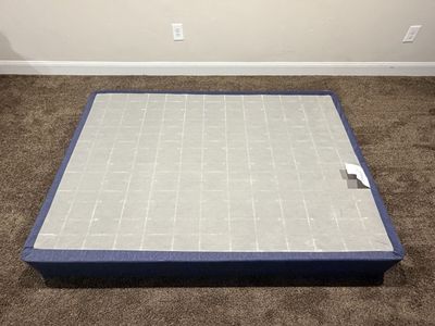 Full Size Blue Box Spring Foundation for Mattress, Sturdy Bed Base