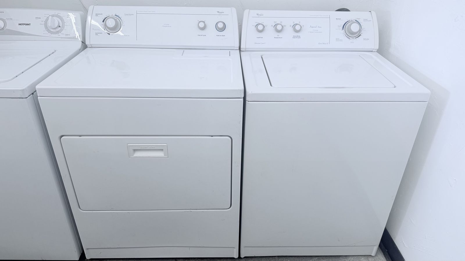 Whirlpool Imperial Series Washer & Dryer Set - White, Top Load, Heavy Duty